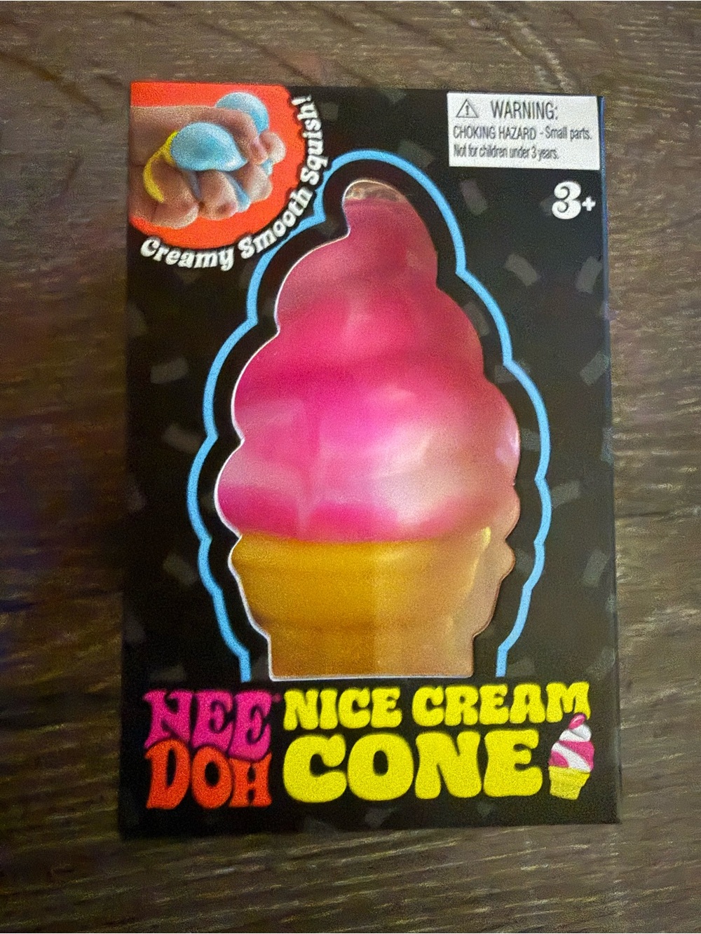 Pink- NIB Viral Squishy Squish Needoh Nice Ice Cream Cone - 100% AUTHENTIC